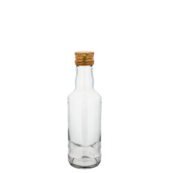Flasche mit Schraubverschluss, 200ml, Glasflasche mit Deckel aus Metall