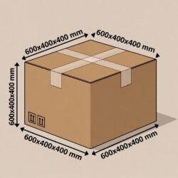 Versandkarton Größe 2, 300 x 200 x 200 mm, Doppelwelle